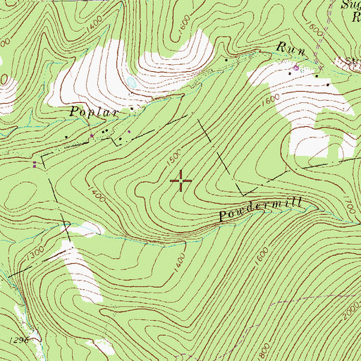 Topographic Map of Township of Saint Clair, PA