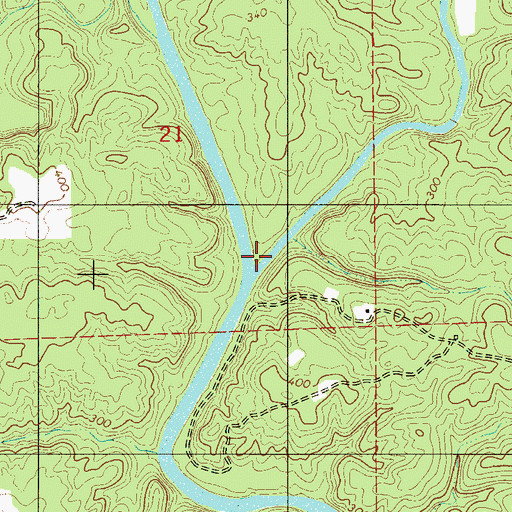 Topographic Map of Little Cahaba River, AL