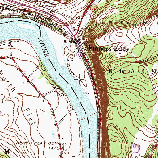 Topographic Map of Township of Braintrim, PA