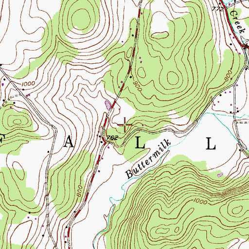 Topographic Map of Township of Falls, PA