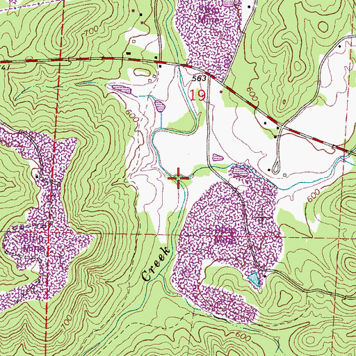 Topographic Map of Little Camp Creek, AL