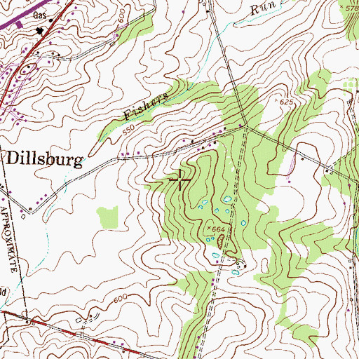 Topographic Map of Township of Carroll, PA