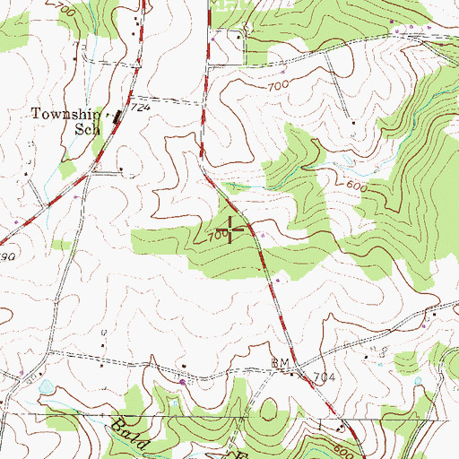 Topographic Map of Township of Fawn, PA