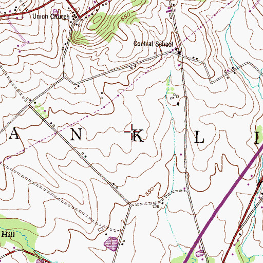 Topographic Map of Township of Franklin, PA