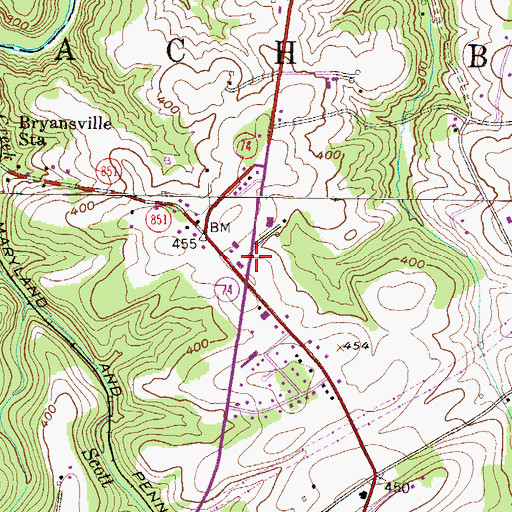Topographic Map of Township of Peach Bottom, PA