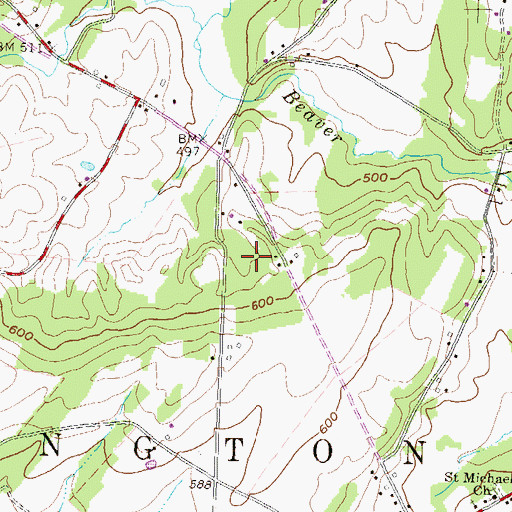 Topographic Map of Township of Warrington, PA