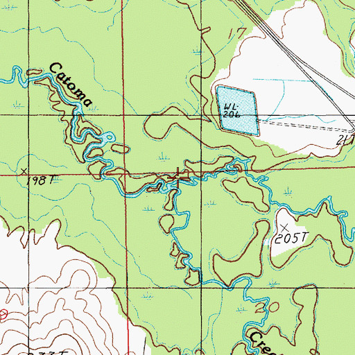 Topographic Map of Little Catoma Creek, AL