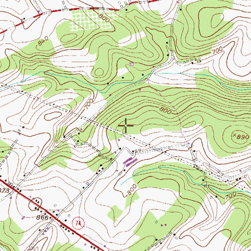 Topographic Map of Township of Windsor, PA
