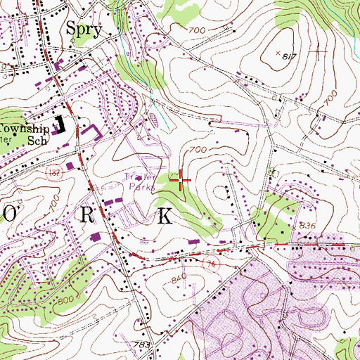 Topographic Map of Township of York, PA