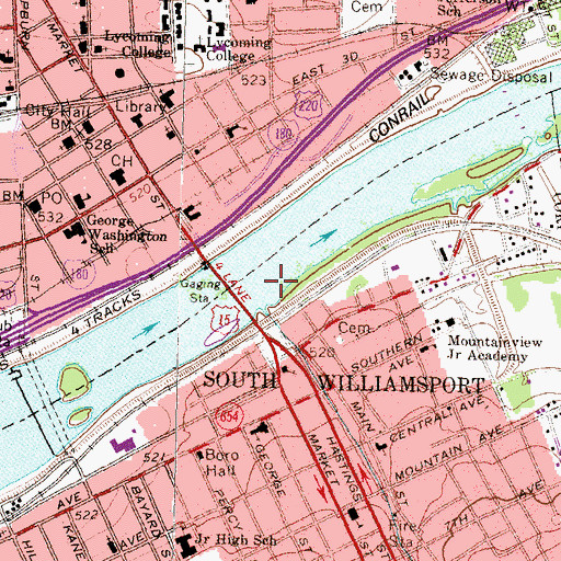 Topographic Map of Hagermans Run, PA