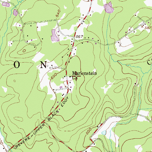 Topographic Map of Saint Josephs Church, PA