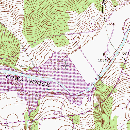 Topographic Map of Pritchard (historical), PA