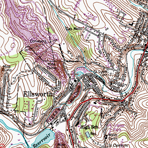 Topographic Map of Pond F, PA