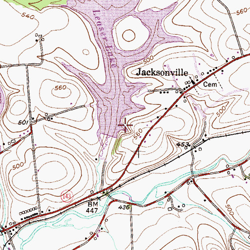Topographic Map of Leaser Lake, PA