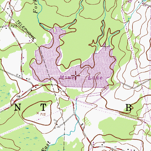 Topographic Map of Minsi Lake, PA