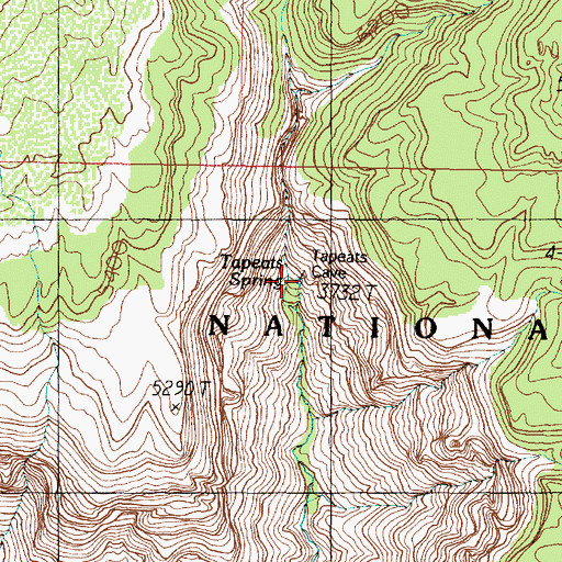 Topographic Map of Tapeats Spring, AZ