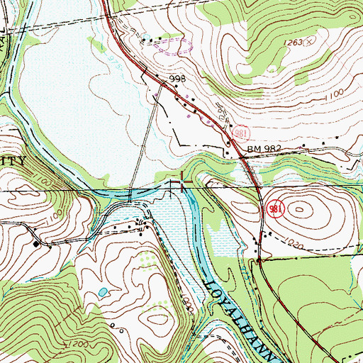 Topographic Map of Keystone Run, PA