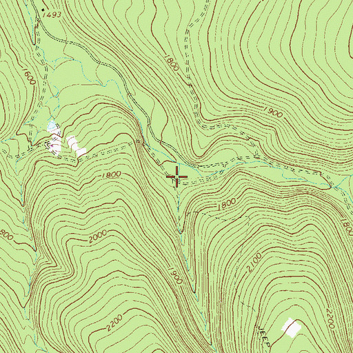 Topographic Map of Silver Mine Hollow, PA