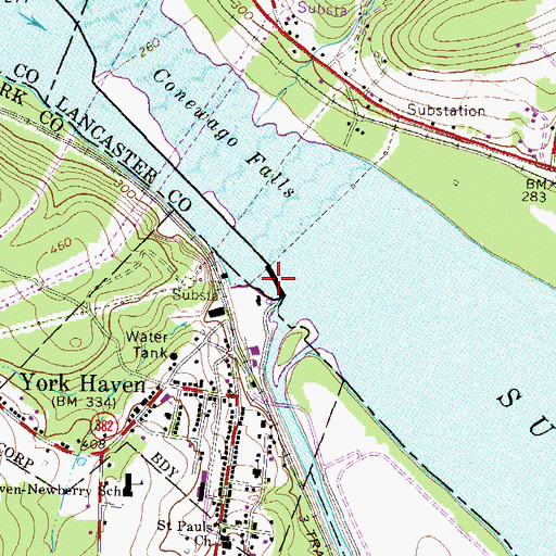 Topographic Map of Lake Frederic, PA