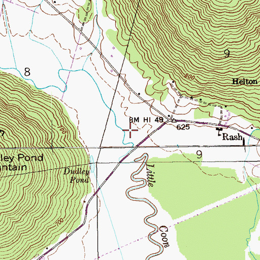 Topographic Map of Little Coon Valley, AL