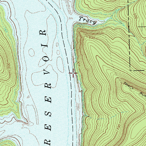 Topographic Map of Allegheny Reservoir, PA