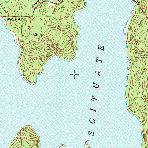Topographic Map of South Scituate (historical), RI