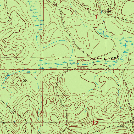 Topographic Map of Little Creek, AL