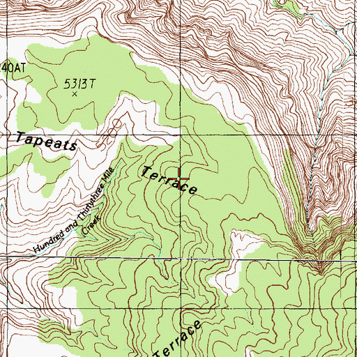 Topographic Map of Tapeats Terrace, AZ
