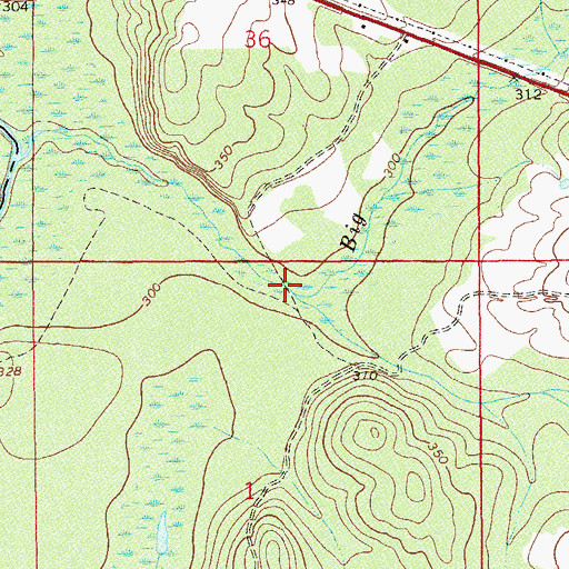 Topographic Map of Little Creek, AL