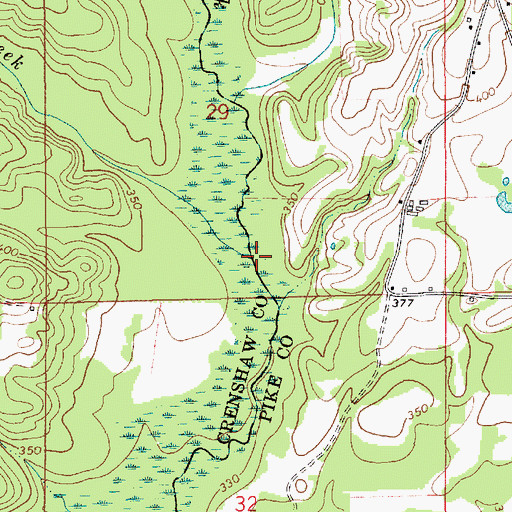 Topographic Map of Little Creek, AL