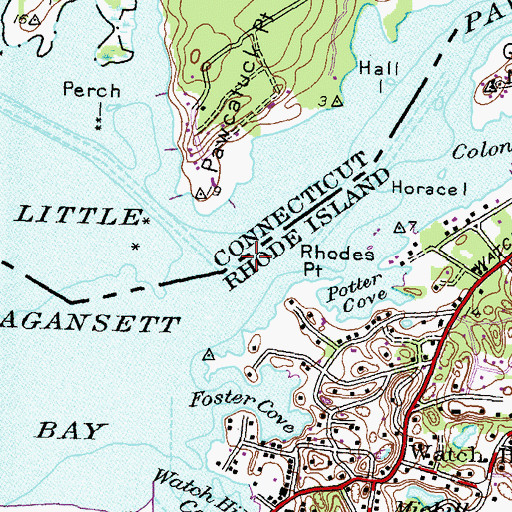 Topographic Map of Pawcatuck River, RI