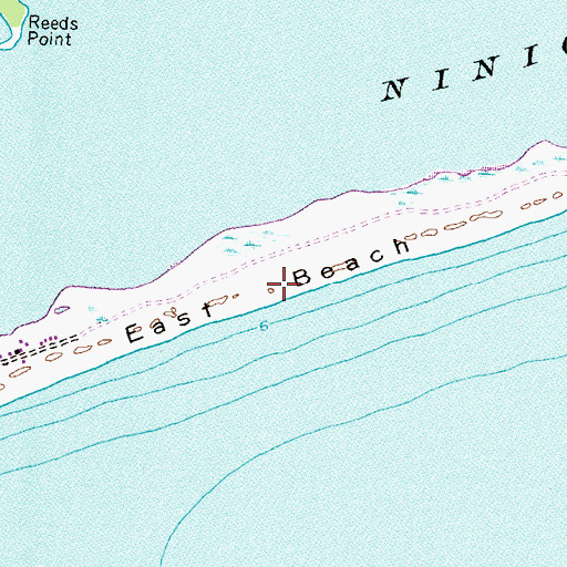 Topographic Map of East Beach, RI