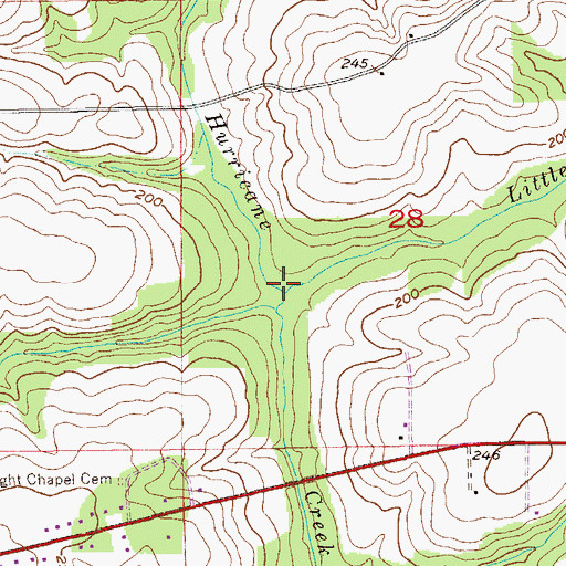 Topographic Map of Little Creek, AL