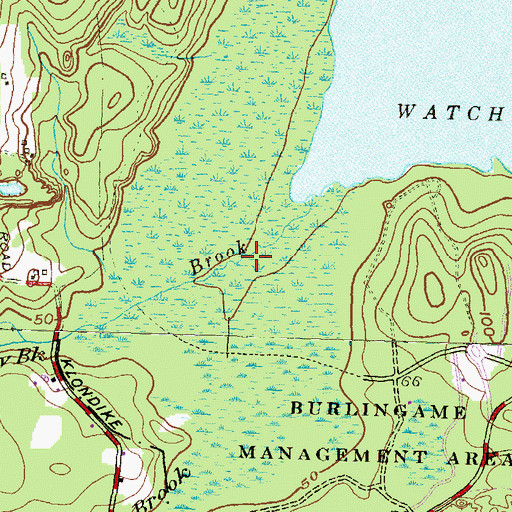 Topographic Map of Tanyard Brook, RI