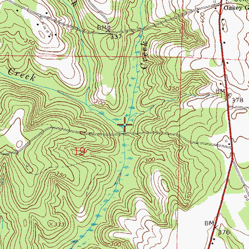 Topographic Map of Little Creek, AL