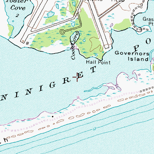 Topographic Map of Ninigret Pond, RI
