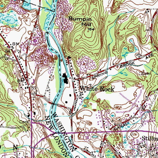 Topographic Map of White Rock, RI