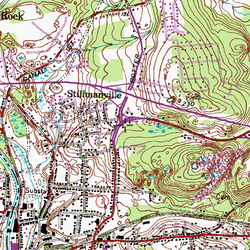 Topographic Map of Stillmanville, RI