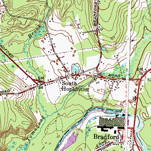 Topographic Map of South Hopkinton, RI