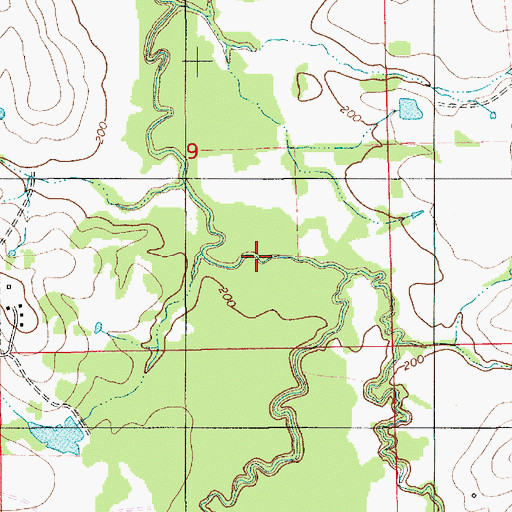 Topographic Map of North Prong Steep Creek, AL