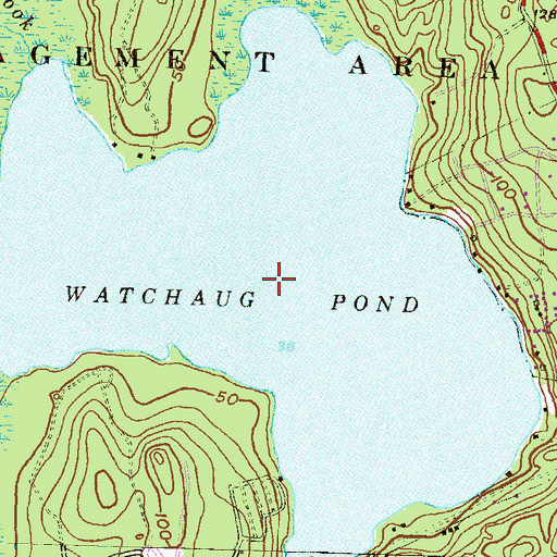 Topographic Map of Watchaug Pond, RI