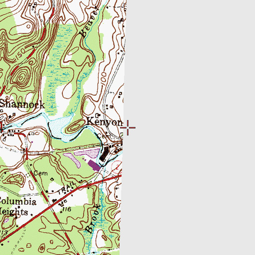 Topographic Map of Pasquiset Brook, RI