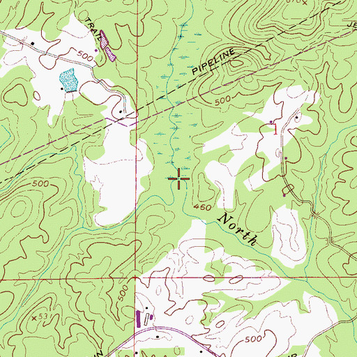 Topographic Map of Little Creek, AL