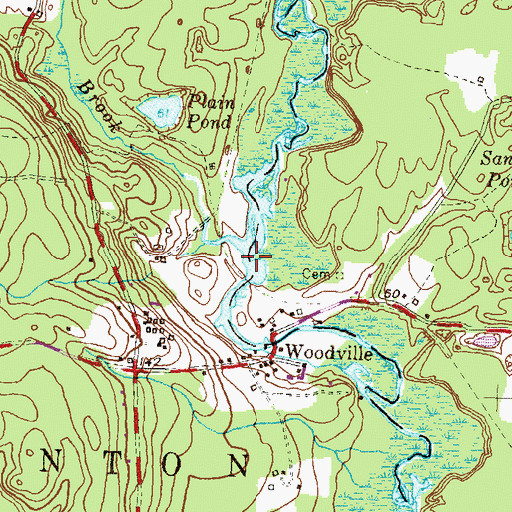Topographic Map of Canonchet Brook, RI