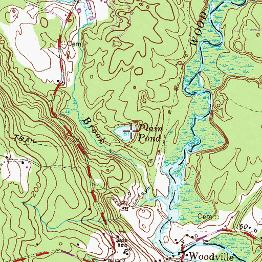 Topographic Map of Plain Pond, RI