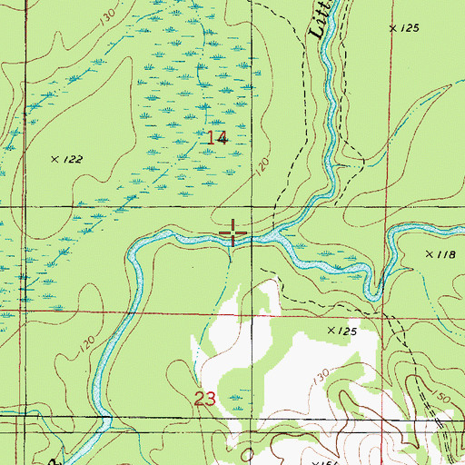 Topographic Map of Little Creek, AL