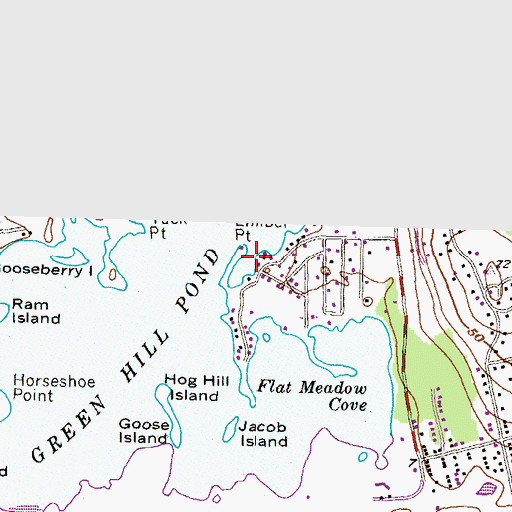 Topographic Map of Limber Point, RI