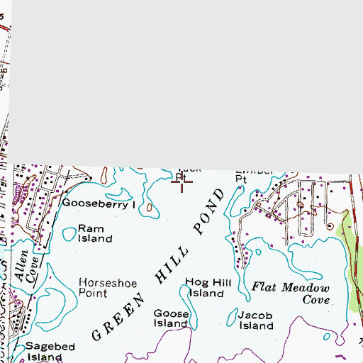 Topographic Map of Tuck Point, RI