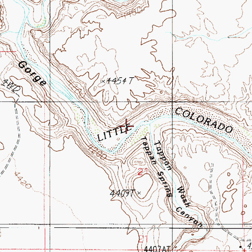 Topographic Map of Tappan Wash, AZ