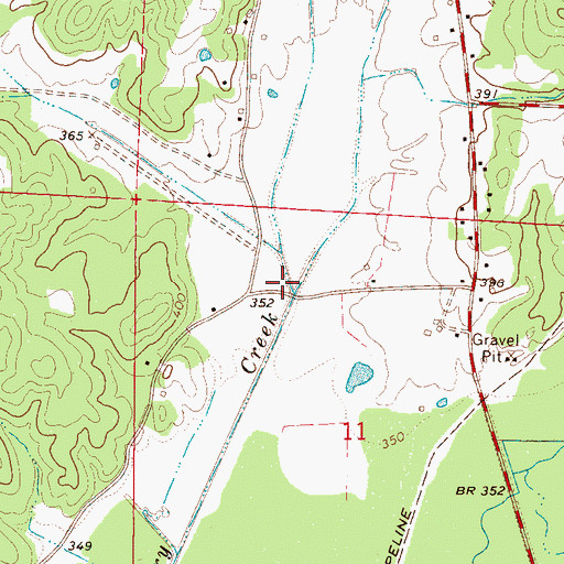 Topographic Map of Little Dry Creek, AL